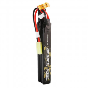 Gens Ace 25C 1500mAh 3S1P 11.1V Nunchuck 3X Airsoft Gun Lipo akkumul&aacute;tor mini Tamiya Plug csatlakoz&oacute;val (GEA15003S25T3)