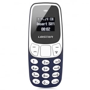 L8STAR BM10 Dual SIM kártyás MINI Mobiltelefon - sötétkék 0.66"