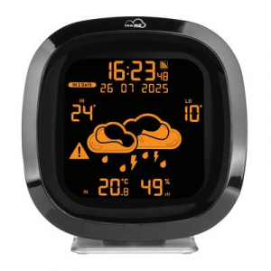 TFA Dostmann TFA.me ID-04  WLAN időj&aacute;r&aacute;sjelző &aacute;llom&aacute;s Előrejelz&eacute;s 4 napos &Eacute;rz&eacute;kelők sz&aacute;ma (max.) 5 (35.8102.01)