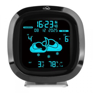 TFA Dostmann TFA.me ID-04  WLAN időj&aacute;r&aacute;sjelző &aacute;llom&aacute;s Előrejelz&eacute;s 4 napos &Eacute;rz&eacute;kelők sz&aacute;ma (max.) 5 (35.8102.01)