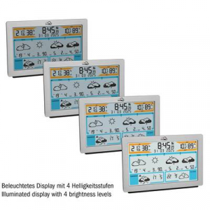 TFA Dostmann TFA.me ID-02  WLAN időj&aacute;r&aacute;sjelző &aacute;llom&aacute;s Előrejelz&eacute;s 6 napos &Eacute;rz&eacute;kelők sz&aacute;ma (max.) 5 (35.8100.54)