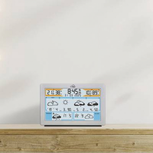 TFA Dostmann TFA.me ID-02  WLAN időj&aacute;r&aacute;sjelző &aacute;llom&aacute;s Előrejelz&eacute;s 6 napos &Eacute;rz&eacute;kelők sz&aacute;ma (max.) 5 (35.8100.54)