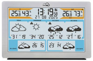 TFA Dostmann TFA.me ID-02  WLAN időj&aacute;r&aacute;sjelző &aacute;llom&aacute;s Előrejelz&eacute;s 6 napos &Eacute;rz&eacute;kelők sz&aacute;ma (max.) 5 (35.8100.54)