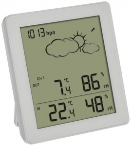 TFA Dostmann Funk-Wetterstation CLEAR  Vezet&eacute;k n&eacute;lk&uuml;li időj&aacute;r&aacute;sjelző &aacute;llom&aacute;s Előrejelz&eacute;s 12 - 24 &oacute;r&aacute;s &Eacute;rz&eacute;kelők sz&aacute;ma (max.) 3 (35.1168.02)