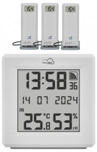 TFA Dostmann TFA.me Starter Set WLAN Gateway ID-01 mit 3 Sendern ID-A3 Vezet&eacute;k n&eacute;lk&uuml;li digit&aacute;lis hőm&eacute;rő Feh&eacute;r (35.8104.02)