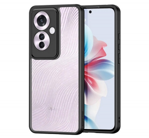 Dux Ducis AIMO szilikon telefonv&eacute;dő (&uuml;t&eacute;s&aacute;ll&oacute;s&aacute;g, kamerav&eacute;dő, matt, hull&aacute;m) FEKETE Oppo Reno11 F (GP-157335)