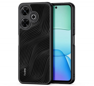 Dux Ducis AIMO szilikon telefonv&eacute;dő (&uuml;t&eacute;s&aacute;ll&oacute;s&aacute;g, kamerav&eacute;dő, matt, hull&aacute;m) FEKETE Xiaomi Redmi 13 4G (GP-160612)