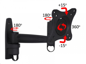 Multibrackets M VESA Flexarm 360 II fali tart&oacute; 15"-32" fekete (7350022733282)