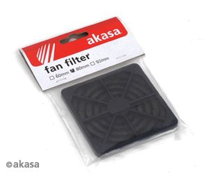 Akasa mosható ventilátor szűrő 8cm fekete (GRM80-30)
