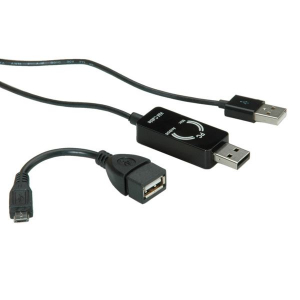 Roline USB 2.0 KM Link kábel PC/Android 1.5 m  (11.02.9180-10)