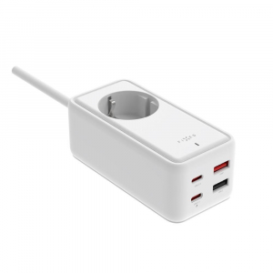 FIXED h&aacute;l&oacute;zati USB t&ouml;ltő GaN III technol&oacute;gia 65W 1.5m  feh&eacute;r (FIXCS65-1.5-WH)
