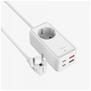FIXED h&aacute;l&oacute;zati USB t&ouml;ltő GaN III technol&oacute;gia 65W 1.5m  feh&eacute;r (FIXCS65-1.5-WH)
