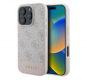CG MOBILE GUESS 4G STRIPE műanyag telefonv&eacute;dő (textil h&aacute;tlap) R&Oacute;ZSASZ&Iacute;N Apple iPhone 16 Pro Max (GUHCP16XG4GLPI)