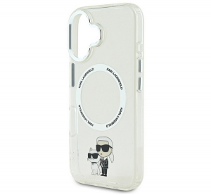 CG MOBILE KARL LAGERFELD IML KARL AND CHOUPETTE MAGSAFE szilikon telefonv&eacute;dő (&uuml;t&eacute;s&aacute;ll&oacute;s&aacute;g, MagSafe) &Aacute;TL&Aacute;TSZ&Oacute; Apple iPhone 16 Plus (KLHMP16MHNKCIT)
