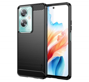 Mofi szilikon telefonv&eacute;dő (&uuml;t&eacute;s&aacute;ll&oacute;s&aacute;g, l&eacute;gp&aacute;rn&aacute;s sarok, sz&aacute;lcsiszolt, karbon minta) FEKETE Oppo A79 (GP-153739)