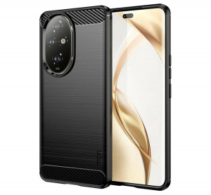 Mofi szilikon telefonv&eacute;dő (&uuml;t&eacute;s&aacute;ll&oacute;s&aacute;g, l&eacute;gp&aacute;rn&aacute;s sarok, sz&aacute;lcsiszolt, karbon minta) FEKETE Honor 200 Pro (GP-159335)