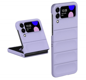 Műanyag telefonv&eacute;dő (&uuml;t&eacute;s&aacute;ll&oacute;s&aacute;g, kamerav&eacute;dő, 3D) LILA Samsung Galaxy Z Flip4 5G (SM-F721) "Gigapack csomagol&aacute;s" (GP-143505)