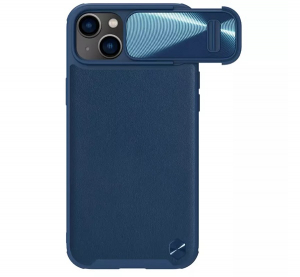 Nillkin CAMSHIELD LEATHER műanyag telefonv&eacute;dő (&uuml;t&eacute;s&aacute;ll&oacute;s&aacute;g, ECO bőr hat&aacute;s&uacute;, kamerav&eacute;dő) S&Ouml;T&Eacute;TK&Eacute;K Apple iPhone 14 Plus (GP-134600)