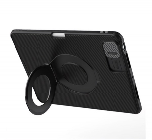 Nillkin CAMSHIELD PAD szilikon telefonv&eacute;dő (&uuml;t&eacute;s&aacute;ll&oacute;s&aacute;g, kamerav&eacute;dő, cs&iacute;kos, m&aacute;gneses, kit&aacute;maszt&oacute;, ceruza tart&oacute;) FEKETE Apple IPAD Pro 11 (2024) (GP-1