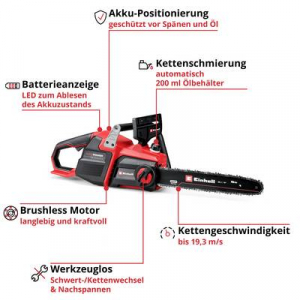 Einhell GP-LC 36/40 Li BL-Solo Akkus l&aacute;ncfűr&eacute;sz 36 V Penge hossza 400 mm (4600050)