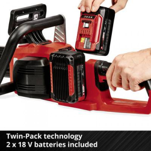 Einhell GP-LC 36/35 Li Akku L&aacute;ncfűr&eacute;sz 2 db akkuval, T&ouml;ltővel Penge hossza 350 mm (2188153+2530800)