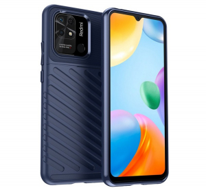 Szilikon telefonv&eacute;dő (&uuml;t&eacute;s&aacute;ll&oacute;s&aacute;g, cs&iacute;kos, dombor minta) S&Ouml;T&Eacute;TK&Eacute;K Xiaomi Redmi 10C "Gigapack csomagol&aacute;s" (GP-121148)