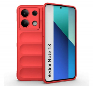 Szilikon telefonv&eacute;dő (&uuml;t&eacute;s&aacute;ll&oacute;s&aacute;g, kamerav&eacute;dő, 3D) PIROS Xiaomi Redmi Note 13 4G "Gigapack csomagol&aacute;s" (GP-154875)