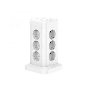 WinningStar - Kocka eloszt&oacute; - 12-es + 3 x USB + 1 x Type-C - 3 m (DA01163)