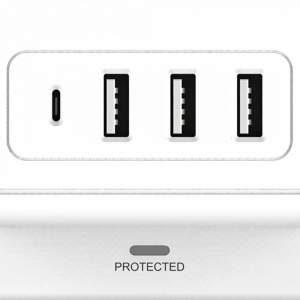 WinningStar - Kocka eloszt&oacute; - 12-es + 3 x USB + 1 x Type-C - 3 m (DA01163)