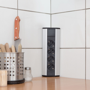 Delight Sarokeloszt&oacute; 4 x 250V, 16A alum&iacute;nium h&aacute;z (20481)