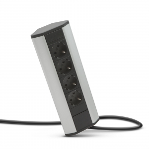 Delight Sarokeloszt&oacute; 4 x 250V, 16A alum&iacute;nium h&aacute;z (20481)