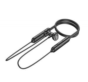 Hoco ES67 bluetooth f&uuml;lhallgat&oacute; SZTEREO (v5.3, nyakba akaszthat&oacute;, mikrofon, microSD k&aacute;rtyaolvas&oacute;, SPORT) FEKETE (ES67_B)