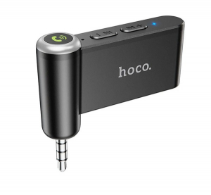 Hoco bluetooth adapter (3.5mm jack csatlakoz&oacute;, v5.0) FEKETE (E58)