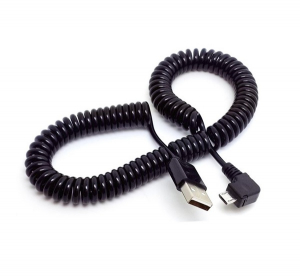 Adatk&aacute;bel (microUSB, 300cm, spir&aacute;lk&aacute;bel) FEKETE "Gigapack csomagol&aacute;s" (GP-55099)