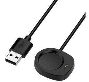 Töltőkábel USB (mágneses, 100cm) FEKETE Amazfit T-Rex 3 / Balance "Gigapack csomagolás" (GP-161756)
