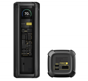Xiaomi HYPERCHARGE vésztöltő 2 Type-C / USB aljzat (25000mAh, 212W, PD gyorstöltő, LED kijelző) FEKETE (BHR9970GL)