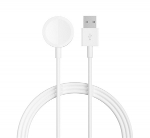 Devia KINTONE t&ouml;ltők&aacute;bel USB (wireless, m&aacute;gneses, gyorst&ouml;ltő, 100cm, Apple Watch t&ouml;ltő) FEH&Eacute;R Apple Watch Series 5 44mm / Watch Series 5 40mm / Watch