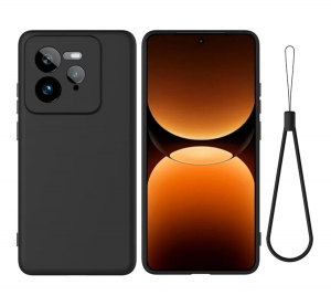 Szilikon telefonv&eacute;dő (matt, mikrofiber pl&uuml;ss karcol&aacute;smentes&iacute;tő belső, pr&eacute;mium + k&eacute;zp&aacute;nt) FEKETE Realme GT 7 Pro 5G "Gigapack csomagol&aacute;s" (GP-168197)