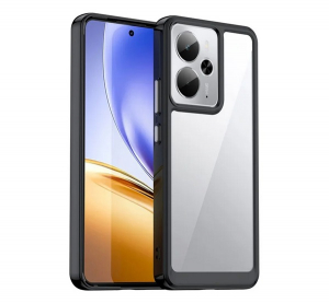 Szilikon telefonv&eacute;dő (&uuml;t&eacute;s&aacute;ll&oacute;s&aacute;g, &aacute;tl&aacute;tsz&oacute; h&aacute;tlap) FEKETE Realme 14T / 14 "Gigapack csomagol&aacute;s" (GP-169940)