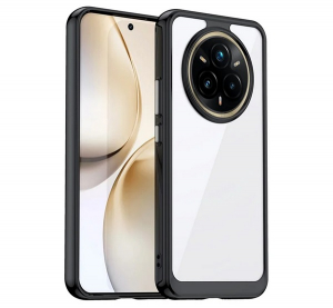 Szilikon telefonv&eacute;dő (&uuml;t&eacute;s&aacute;ll&oacute;s&aacute;g, &aacute;tl&aacute;tsz&oacute; h&aacute;tlap) FEKETE Realme 14 Pro Plus "Gigapack csomagol&aacute;s" (GP-168628)