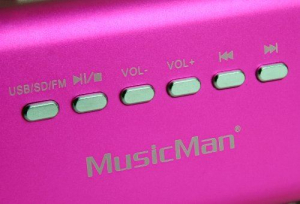 Technaxx MusicMan MA hangszóró MP3 lejátszóval és FM rádióval rózsaszín (3432)