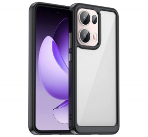 Szilikon telefonv&eacute;dő (&uuml;t&eacute;s&aacute;ll&oacute;s&aacute;g, &aacute;tl&aacute;tsz&oacute; h&aacute;tlap) FEKETE Oppo Reno 13 Pro "Gigapack csomagol&aacute;s" (GP-167742)