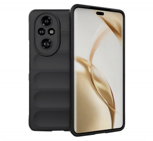 Szilikon telefonv&eacute;dő (&uuml;t&eacute;s&aacute;ll&oacute;s&aacute;g, kamerav&eacute;dő, 3D) FEKETE Honor 200 Pro "Gigapack csomagol&aacute;s" (GP-159557)