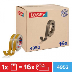Tesa fix 4952  Kétoldalas ragasztószalag fix 4952 Fehér (H x Sz) 5 m x 19 mm 16 db (04952-00002-00)