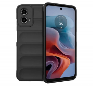 Szilikon telefonv&eacute;dő (&uuml;t&eacute;s&aacute;ll&oacute;s&aacute;g, kamerav&eacute;dő, 3D) FEKETE Motorola Moto G34 5G (XT2363-2) "Gigapack csomagol&aacute;s" (GP-159108)