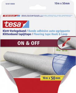 Tesa T&eacute;pőz&aacute;r fektető szalag Felragaszthat&oacute; (H x Sz) 10 m x 50 mm Feh&eacute;r 1 db (56187-00000-11)