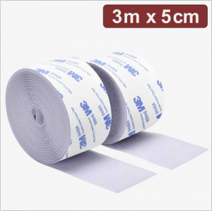 Quadrios T&eacute;pőz&aacute;r Felragaszthat&oacute; Bolyhos &eacute;s horgos f&eacute;l (H x Sz) 3 m x 5 cm Feh&eacute;r 3 m (24CA325)