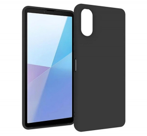 Szilikon telefonv&eacute;dő (matt) FEKETE Sony Xperia 10 VI "Gigapack csomagol&aacute;s" (GP-159094)