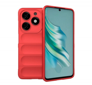 Szilikon telefonv&eacute;dő (&uuml;t&eacute;s&aacute;ll&oacute;s&aacute;g, kamerav&eacute;dő, 3D) PIROS Tecno Spark 20 4G "Gigapack csomagol&aacute;s" (GP-157786)