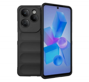 Szilikon telefonv&eacute;dő (&uuml;t&eacute;s&aacute;ll&oacute;s&aacute;g, kamerav&eacute;dő, 3D) FEKETE Infinix Hot 40 Pro 4G "Gigapack csomagol&aacute;s" (GP-159111)